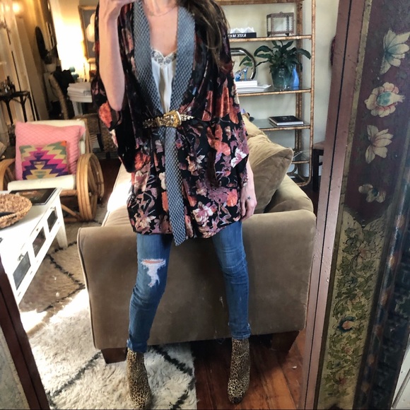 H&M velvet burnout kimono - Picture 6 of 8